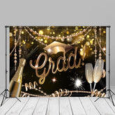 Aperturee - Sparkling Champagne Pearls Bokeh Grad Photo Backdrop